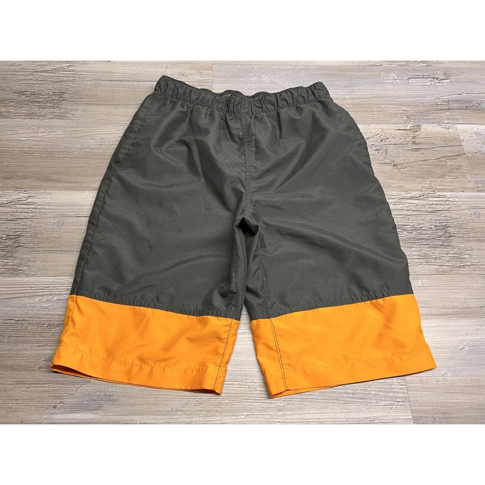 The‎ North Face Boys FlashDry Swim Trunks Gray Orange Colorblock Youth XL 18/20